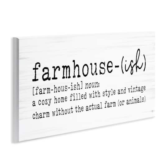 Stupell Industries Farmhouse-Ish Playful Definition Sign Birch Pattern Wall Plaque Art